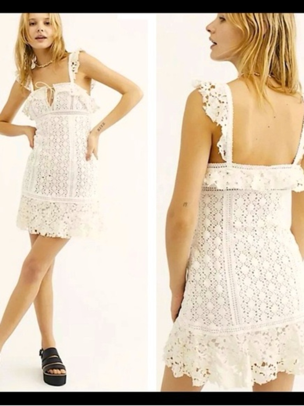 Free People Cross My Heart mini dress